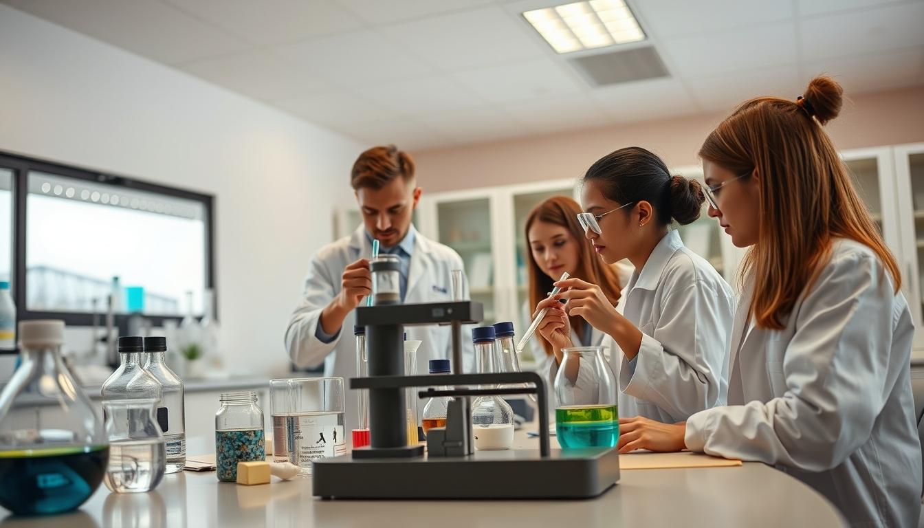 Students collaborating in a study area